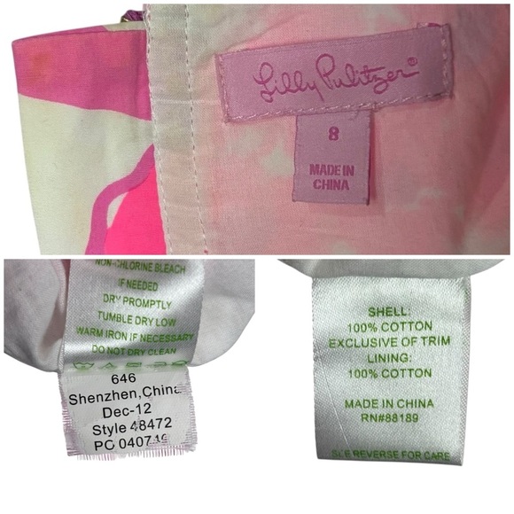 LILLY PULITZER PEARL 48472 PANSY DANCE COTTON SHEATH MINI ORANGE PINK DRESS - Picture 15 of 15